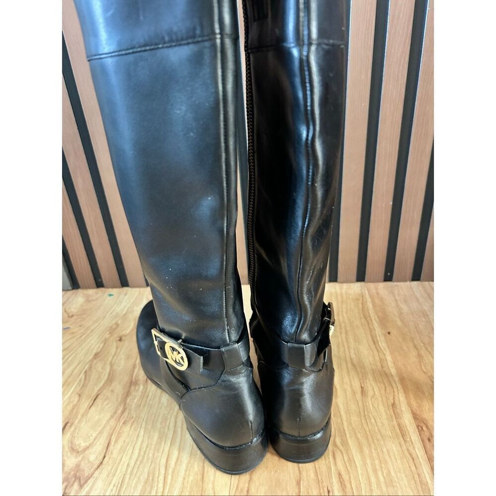 Michael Kors black riding leather boots size 10 M - Picture 5 of 10